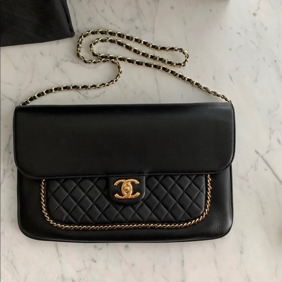 SOLD Chanel Unchained Leather Clutch - Picture 11 of 13
